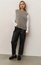 Load image into Gallery viewer, Yaya - Faux leather trousers with seam details
