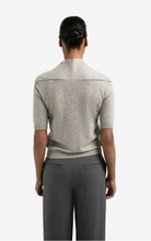 Load image into Gallery viewer, Yaya - Short sleeve sweater with fixed scarf detail
