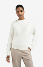 Load image into Gallery viewer, Yaya - Knitted sweater with deep V-neck and layered top
