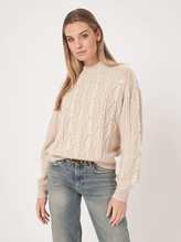 Load image into Gallery viewer, Repeat - Multicolor Cable Sweater With Hand Embroidery
