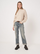 Load image into Gallery viewer, Repeat - Multicolor Cable Sweater With Hand Embroidery
