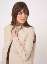 Load image into Gallery viewer, Repeat - Reversible Sleeveless Cable Knit Down Vest
