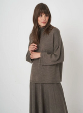 Load image into Gallery viewer, Repeat - 3/4 Sleeve Merino Wool Sweater With Stand Collar
