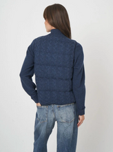 Load image into Gallery viewer, Repeat - Reversable Sleeveless Cable Knit Down Vest in Dark Blue
