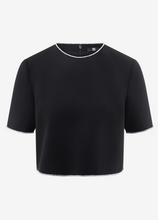 Load image into Gallery viewer, Riani - Cropped Shirt with Rhinestones
