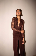 Load image into Gallery viewer, Libby Loves - Taylor Jumpsuit - Brown Lace

