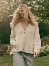 Load image into Gallery viewer, Repeat - Textured Cotton Waffle-Knit Cardigan
