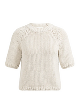 Load image into Gallery viewer, Yaya - Chunky knit sweater with short sleeves and round neck
