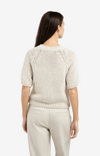 Load image into Gallery viewer, Yaya - Chunky knit sweater with short sleeves and round neck
