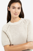 Load image into Gallery viewer, Yaya - Chunky knit sweater with short sleeves and round neck
