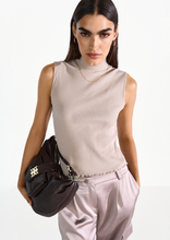 Load image into Gallery viewer, Riani - Top with Stand Collar in Affogato
