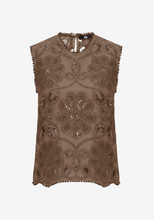 Load image into Gallery viewer, Riani - Top with Embroidered Detail in Coconut
