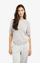 Load image into Gallery viewer, Yaya - Textured knitted sweater with short sleeves
