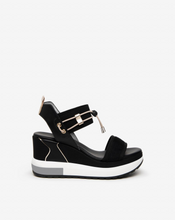 Load image into Gallery viewer, NeroGiardini - Leather &amp; Canvas Sandal
