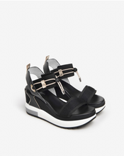 Load image into Gallery viewer, NeroGiardini - Leather &amp; Canvas Sandal
