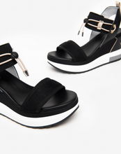 Load image into Gallery viewer, NeroGiardini - Leather &amp; Canvas Sandal
