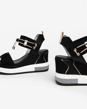 Load image into Gallery viewer, NeroGiardini - Leather &amp; Canvas Sandal
