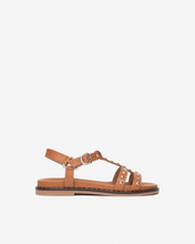 Load image into Gallery viewer, NeroGiardini - Studded Sandal in Tan
