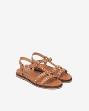 Load image into Gallery viewer, NeroGiardini - Studded Sandal in Tan
