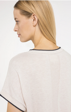 Load image into Gallery viewer, Yaya - Knitted top with short sleeves and rolled edges
