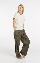 Load image into Gallery viewer, Yaya - Knitted top with short sleeves and rolled edges
