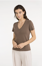 Load image into Gallery viewer, Yaya- Short sleeve T-shirt with subtle washed effect in Brown
