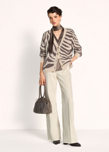 Load image into Gallery viewer, Riani - Zebra Knit Cardigan in Oat
