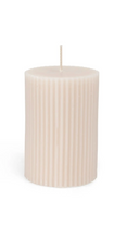 Load image into Gallery viewer, Yaya - Small ribbed pillar candle
