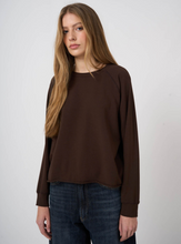 Load image into Gallery viewer, Repeat - Modal-Cotton French Terry Top With Rolled Hem in Cocoa
