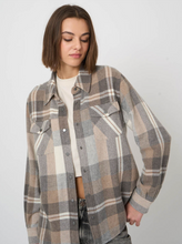 Load image into Gallery viewer, Repeat - Woven Cashmere-Wool Checked Overshirt Jacket
