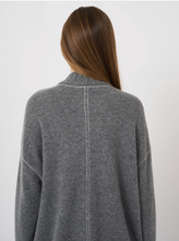 Load image into Gallery viewer, Repeat - Cashmere-Wool Bouclé Sweater With Split Stand Collar
