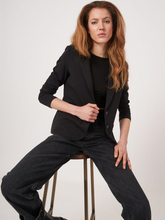 Load image into Gallery viewer, Repeat - Modal-Cotton French Terry Sweatshirt Blazer in Black
