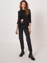 Load image into Gallery viewer, Repeat - Modal-Cotton French Terry Sweatshirt Blazer in Black
