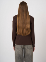 Load image into Gallery viewer, Repeat - Modal-Cotton French Terry Sweatshirt Blazer in Cocoa
