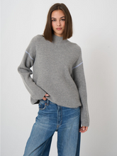 Load image into Gallery viewer, Repeat - Medium-Weight Cashmere Rib-Knit Sweater in Light Grey
