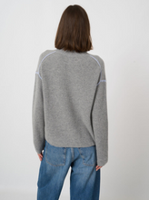 Load image into Gallery viewer, Repeat - Medium-Weight Cashmere Rib-Knit Sweater in Light Grey
