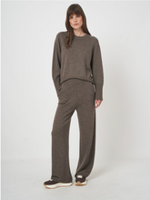 Load image into Gallery viewer, Repeat - Wide-Leg Merino Wool Knit Pants in Cacao
