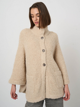 Load image into Gallery viewer, Riani - Oversized Bouclé Alpaca-Wool Cardigan Jacket in Natural
