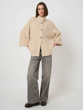 Load image into Gallery viewer, Riani - Oversized Bouclé Alpaca-Wool Cardigan Jacket in Natural
