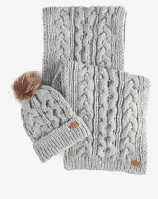 Load image into Gallery viewer, Barbour - Penshaw Beanie &amp; Scarf Gift Set in Grey
