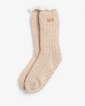 Load image into Gallery viewer, Barbour - Cable Knit Lounge Socks in Cream
