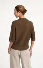 Load image into Gallery viewer, Yaya - Open knit cardigan with collar and short sleeves
