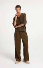 Load image into Gallery viewer, Yaya - Open knit cardigan with collar and short sleeves
