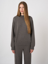 Load image into Gallery viewer, Repeat - Wool-Cashmere Terry Knit Sweater With Mock Neck in Grey
