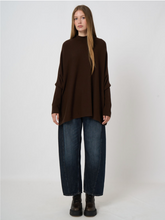 Load image into Gallery viewer, Repeat - Oversized Organic Cashmere-Blend Sweater With Stand Collar
