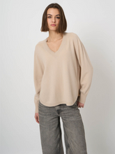 Load image into Gallery viewer, Repeat - Organic Cashmere V-Neck Sweater With Refined Neckline in Natural
