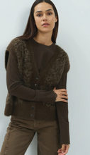 Load image into Gallery viewer, Yaya - Fluffy knit vest with pattern
