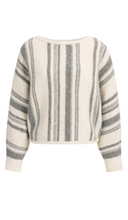 Load image into Gallery viewer, Yaya - Boat neck sweater with striped pattern
