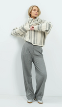 Load image into Gallery viewer, Yaya - Boat neck sweater with striped pattern
