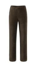 Load image into Gallery viewer, Yaya - Wide leg trousers in soft rib velour
